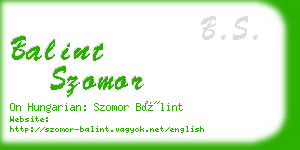balint szomor business card